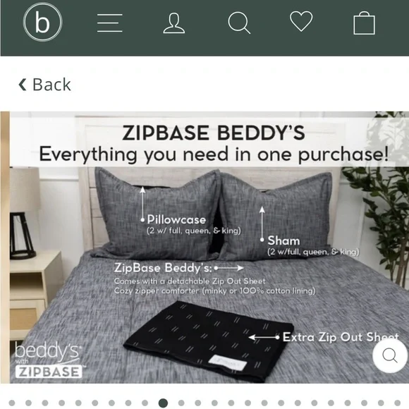 Beddy’s Luxe Zipper Bedding - Twin - Picture 4 of 7